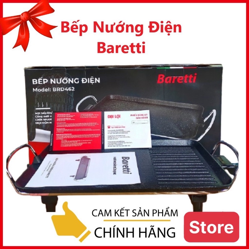 Bếp nướng điện Baretti BRD462, Công suất 1500W, Phủ lớp chống dính cao cấp,  Tốc độ nướng nhanh, Tiết kiệm điện năng | Shopee Việt Nam