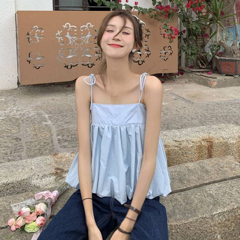 Áo Nữ Hai Dây Phong Cách Hàn Quốc Gợi Cảm