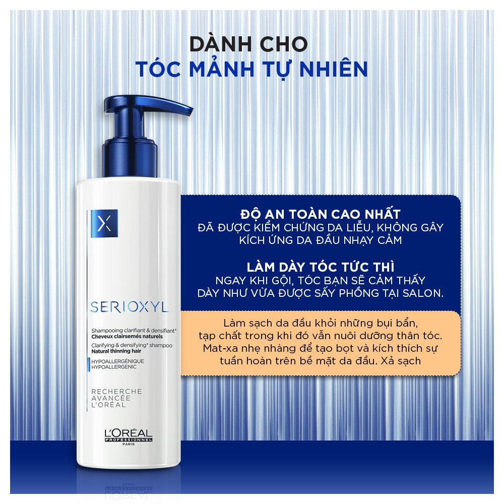 [Mã COSPPD05 giảm 10% đơn 400K] Combo 3 bước kích thích mọc 1000 sợi tóc chỉ trong 6 tuần L'Oréal Professionnel