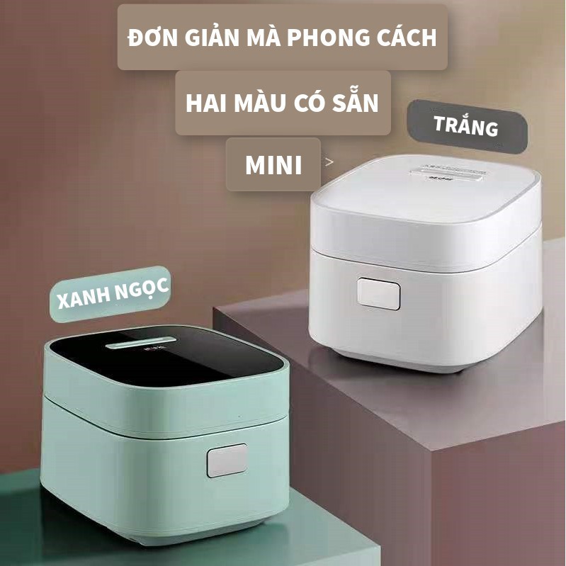 Nồi Cơm Điện Mini Đa Năng ❤️FREESHIP❤️ Dung Tích 2.6 Lít Hợp Gia Đình Nhỏ, Hàng Nội Địa Cao Cấp (Nấu Cháo, Chưng, Luộc)