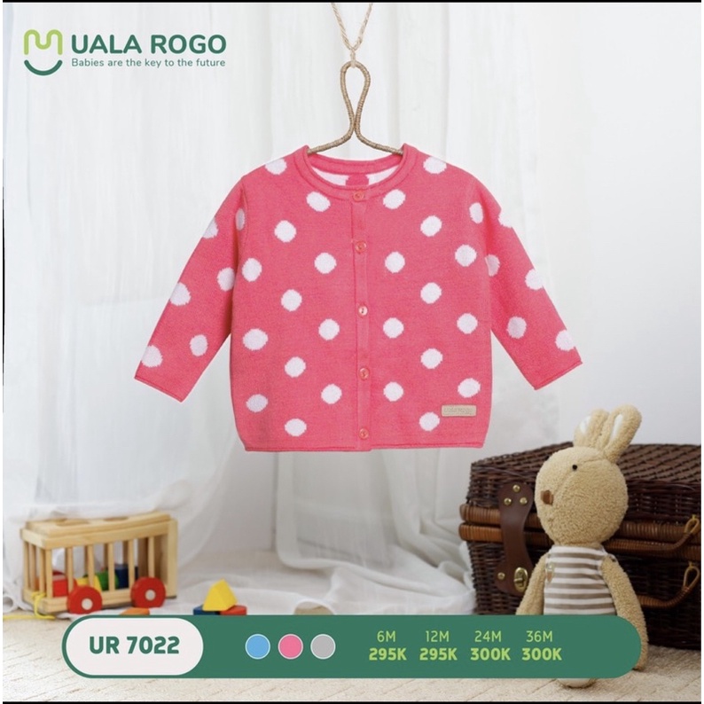 [UALAROGO] Áo khoác len chấm bi UR7022