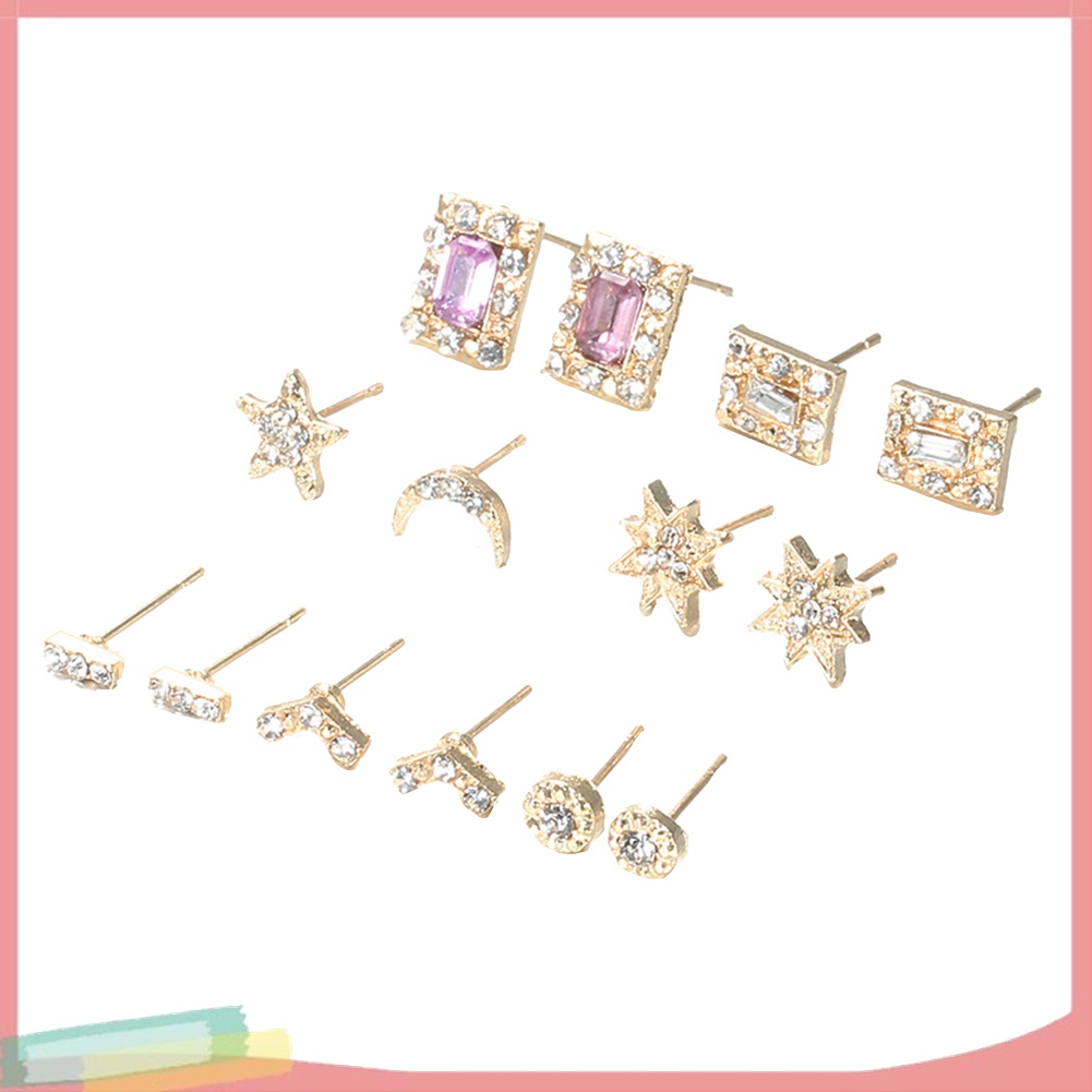 Bộ 7 Đôi Khuyên Tai Nữ Trang Tạo Hình Độc Đáo