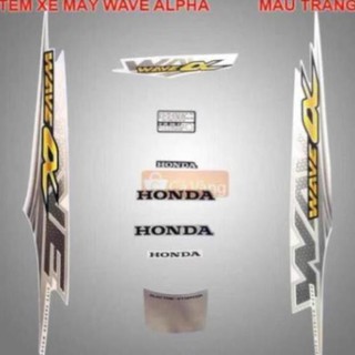 Tem xe Wave Anpha 2011 TEM XỊN - MÀU ĐEN, MÀU TRẮNG