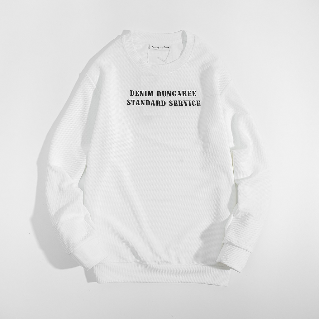 Áo nỉ thun dài tay nam DENIM ATINO vải thun cao cấp chuẩn form AN0508