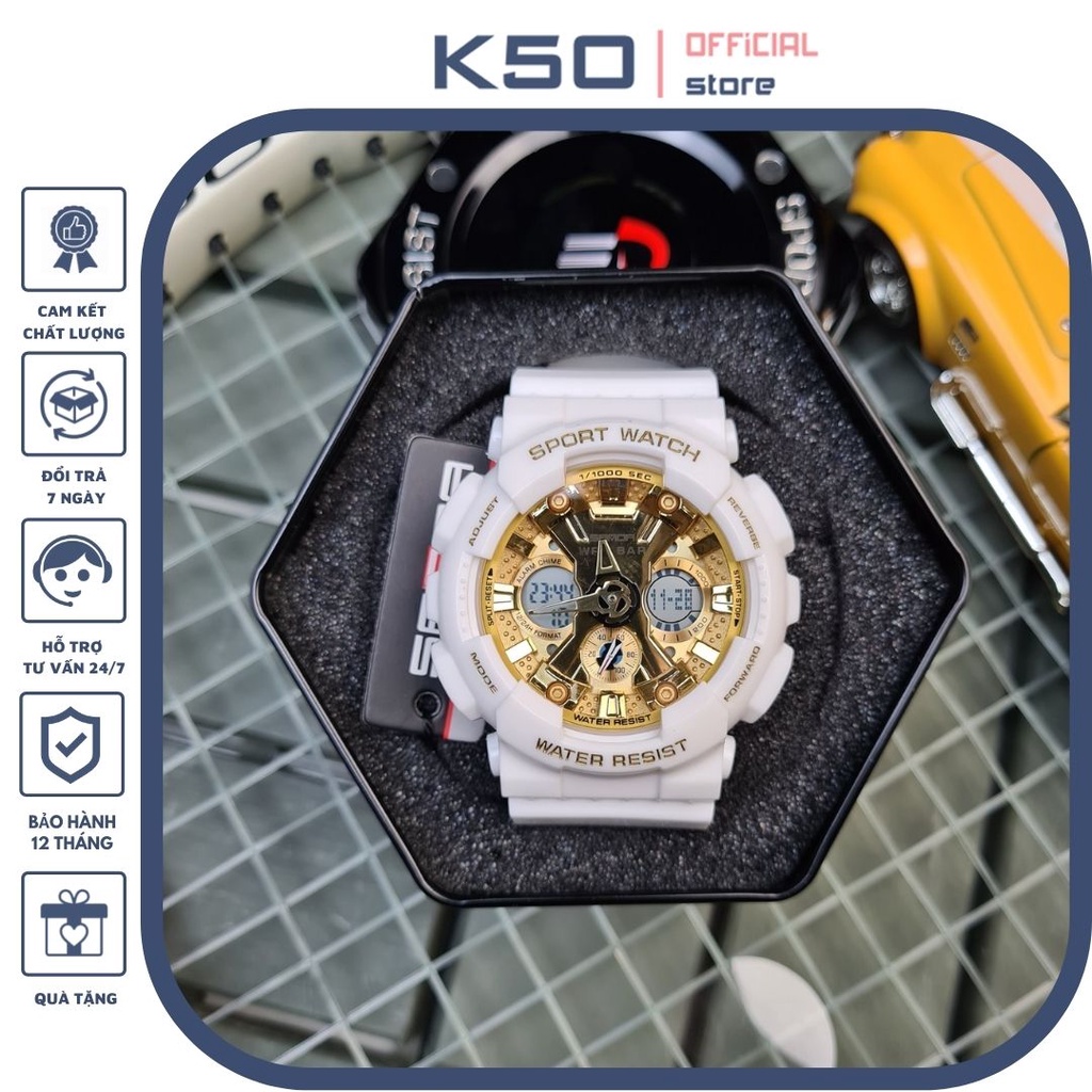 Đồng hồ nam nữ sanda 6033 kim điện tử thể thao | BigBuy360 - bigbuy360.vn