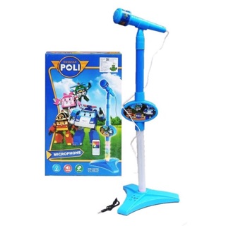 Micro hát karaoke robocar poli, mcqueen, dùng pin, kết nối MP3