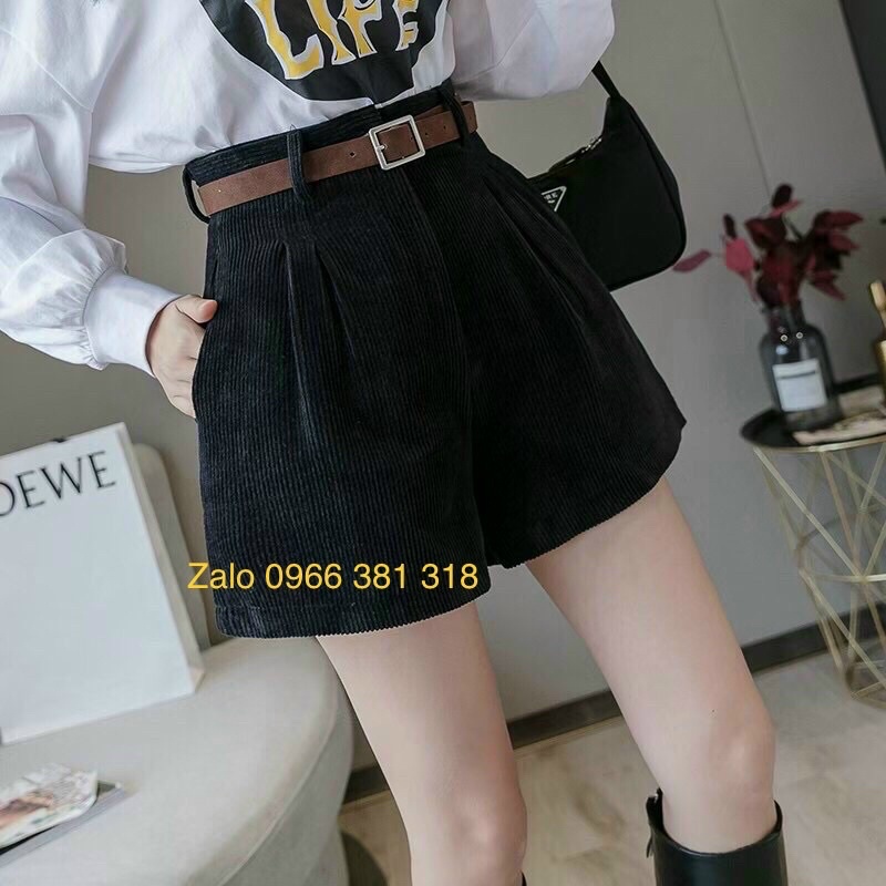 HÀNG CHÍNH HÃNG MÃ 66 quần short nữ chất nhung tăm siêu sang | BigBuy360 - bigbuy360.vn