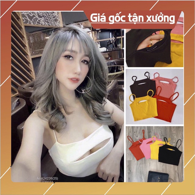 Áo Kiểu - Áo Croptop 2 dây khoét ngực. Thời trang hè 2020 AC20