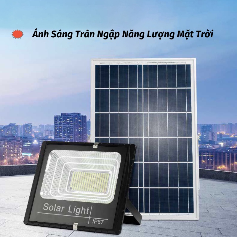 Đèn LED Năng Lượng Mặt Trời Siêu Sáng Chống Nước Đèn Đường Lắp Cổng Den Duy Thắng