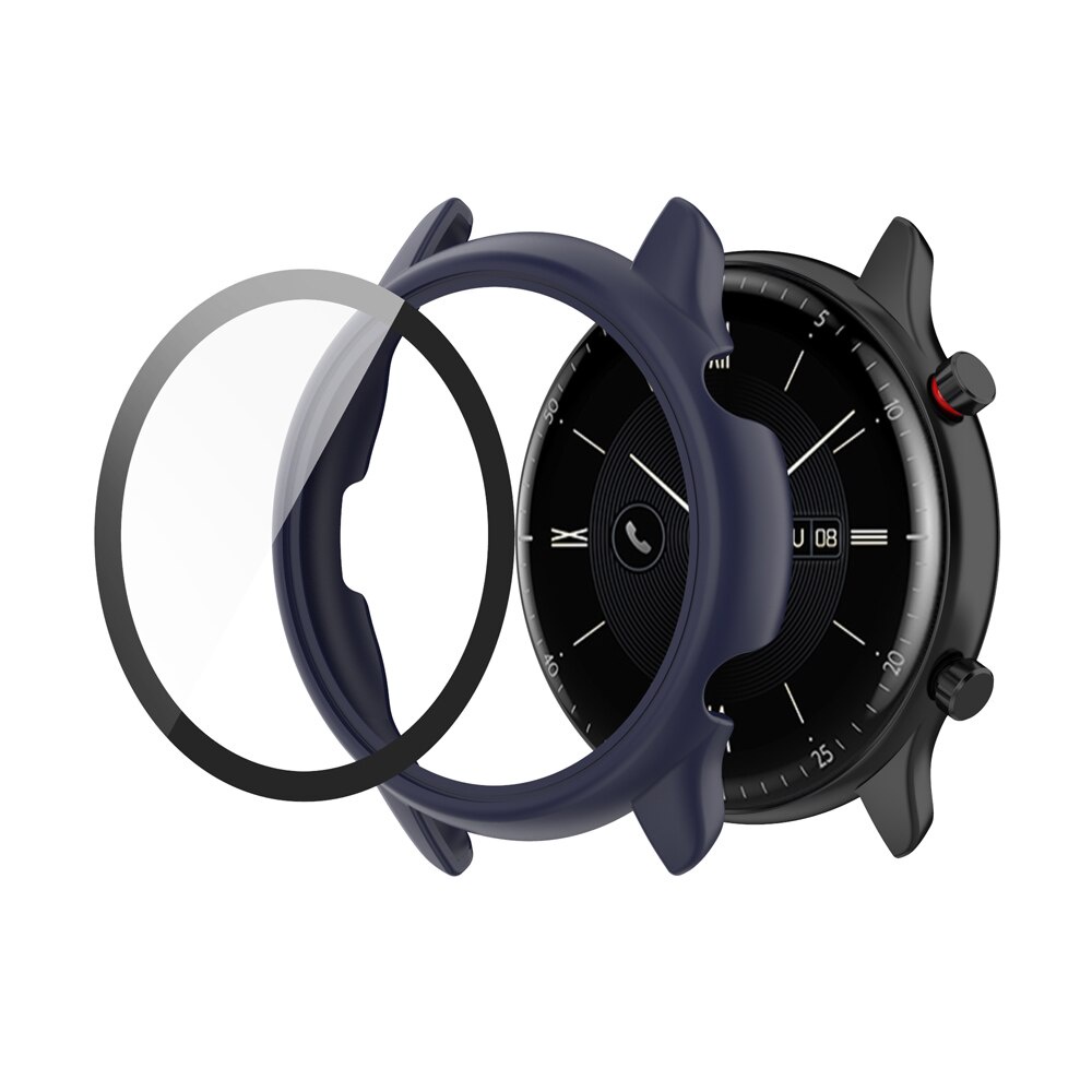 Khung PC mạ kính cường lực bảo vệ full màn cho Huami Amazfit GTR 2 2e eSIM