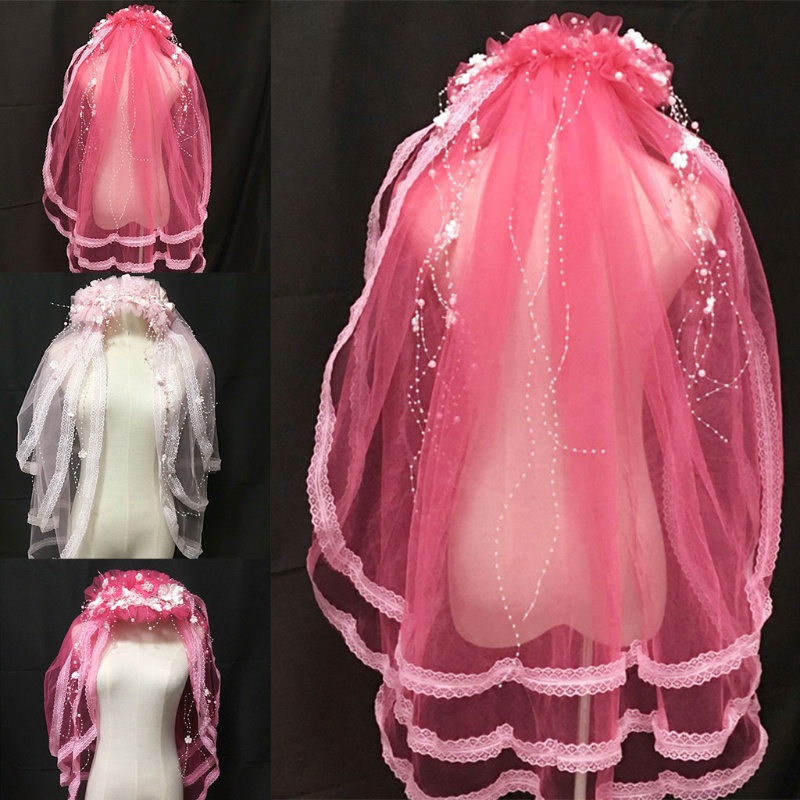 Băng Đô Vải Tuyn Nhiều Lớp Phong Cách Lolita Cho Cô Dâu