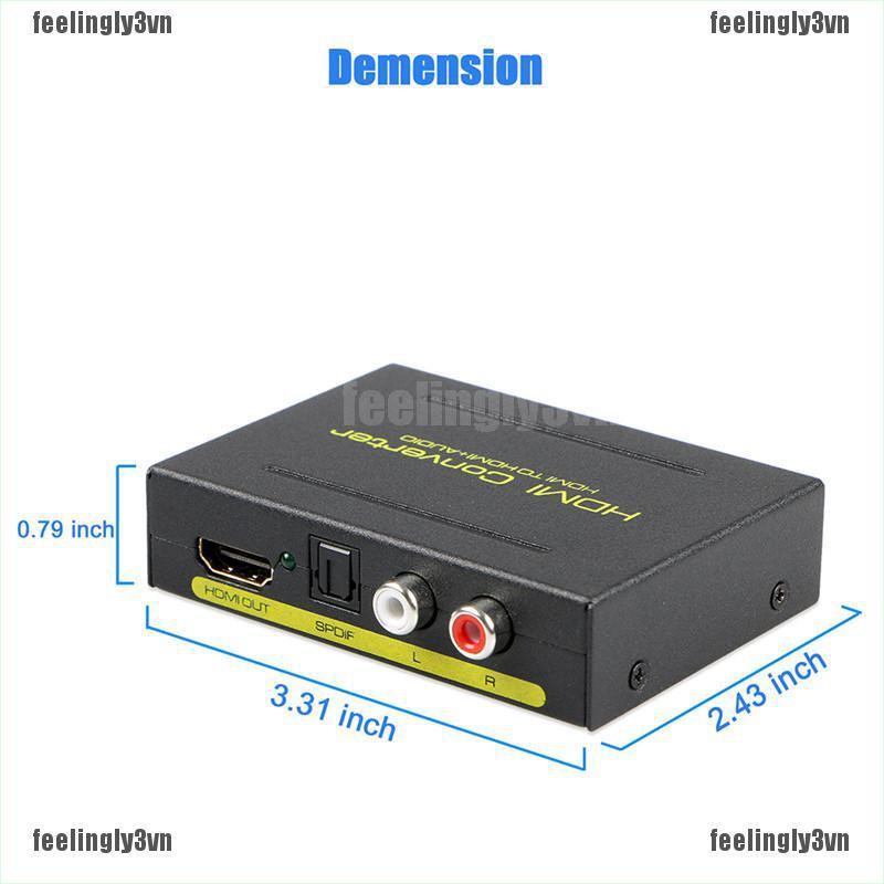 Adapter chuyển đổi tín hiệu âm thanh từ HDMI sang HDMI + SPDIF + RCA T / P TO