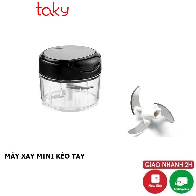 Máy Xay Mini - Taky, Đa Năng Kéo Cầm Tay, Xay Hành Tỏi, Rau Củ, Thịt, Đồ Ăn Dặm Cho Bé, Tiện Dụng Trong Gia Đình 5205