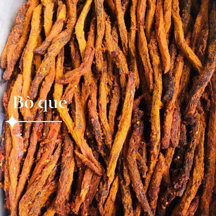Khô bò que Hồng Ngự  loại 1 TRAMSHOP1993 cay đậm vị ngon túi 1kg