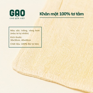 Khăn mặt tơ tằm 100% - 30x45cm