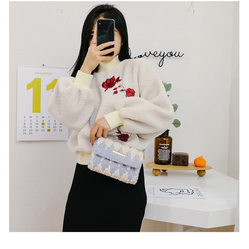 Túi Handmade Hình Răng Cưa ❤️ Ebi Store - Freeship ❤️ Set nguyên liệu tự đan túi DIY