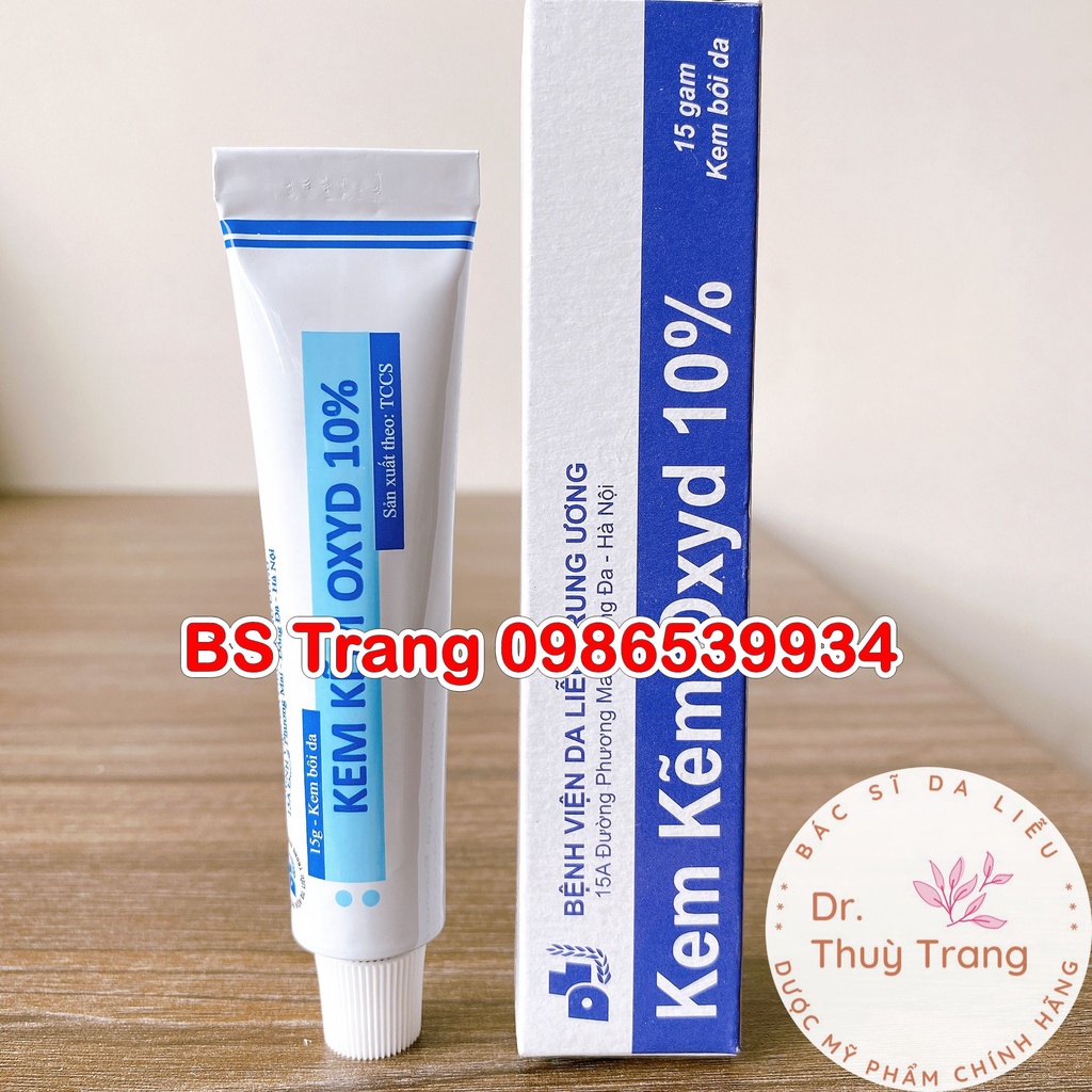 KEM KẼM OXYD 10% - 15G - viện Da liễu Trung ương - bôi ngoài da