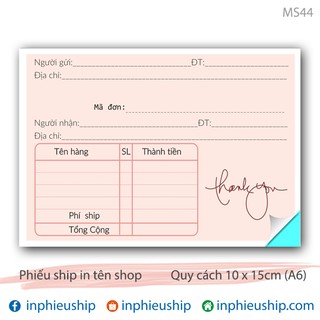Phiếu ship có keo 200 tờ