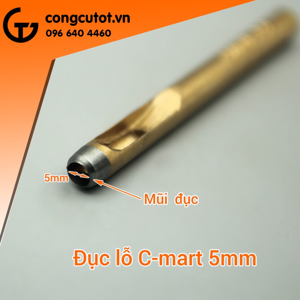 Dụng cụ đục lỗ da, lỗ vải, lỗ giấy 5mm A0107