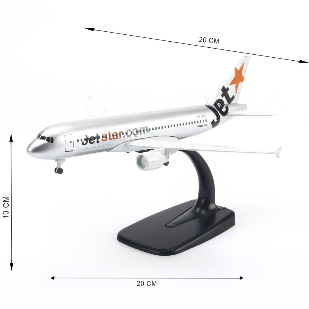 Mô hình máy bay Jetstar Airways Airbus A320 20cm Everfly