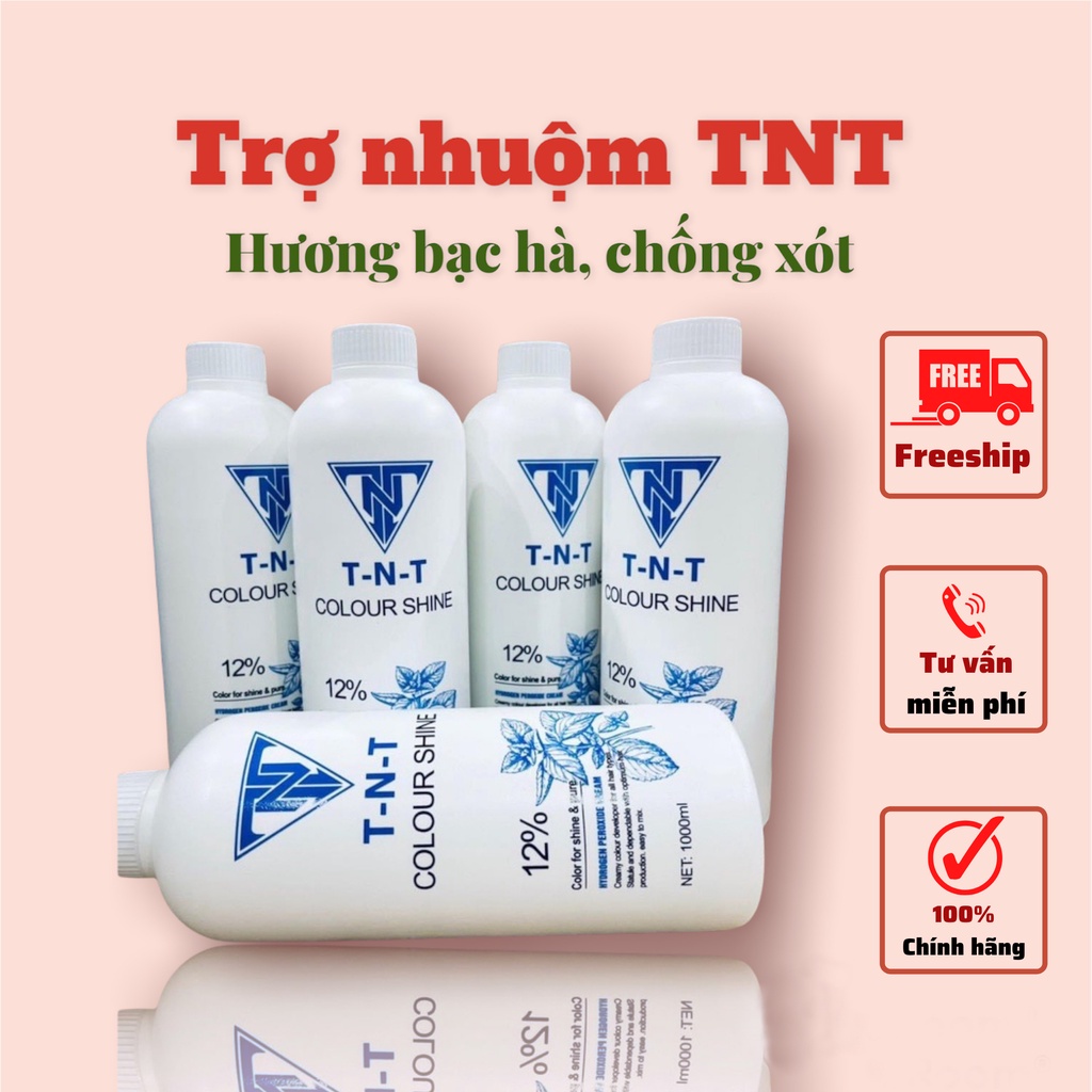 Oxy trợ nhuộm TNT hương bạc hà chống xót da đầu chai 1000ml