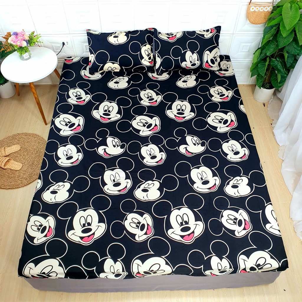 Bộ ga giường cotton poly đủ kích thước bộ drap giường bọc chun | BigBuy360 - bigbuy360.vn