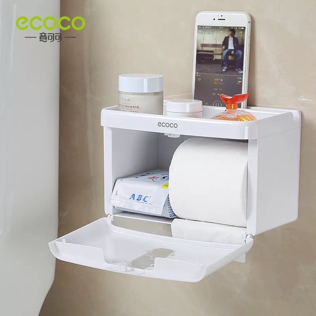 (Ecoco SIÊU RẺ) Hộp đựng giấy vệ sinh Ecoco siêu dính. hàng cao cấp