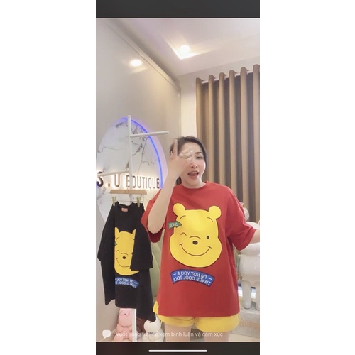 Set đùi gấu pooh túi zip siêu xinh