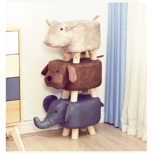 [HÀNG THỬA] Ghế đôn hình thú bọc da siêu cute cho bé | BigBuy360 - bigbuy360.vn