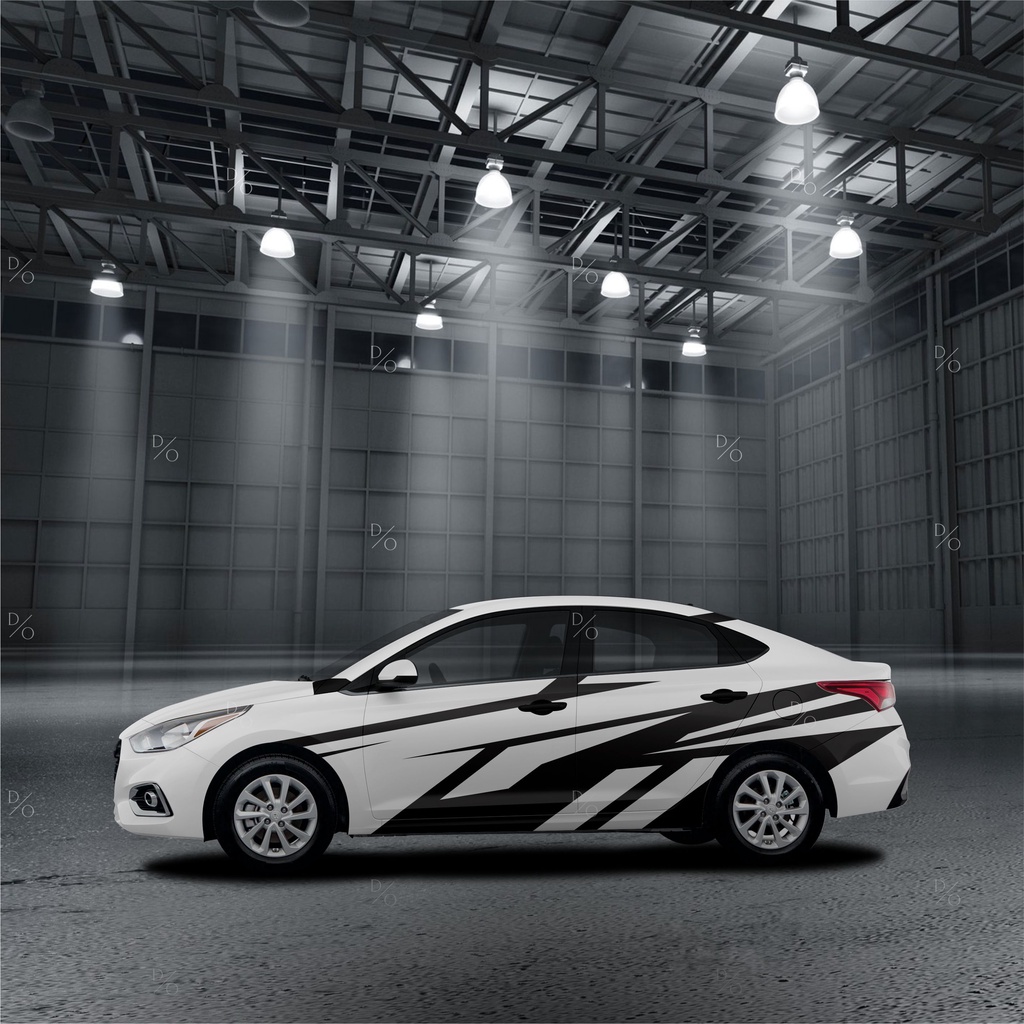 Tem sườn dán xe Hyundai Accent HA-010 - Thiết kế tem theo yêu cầu