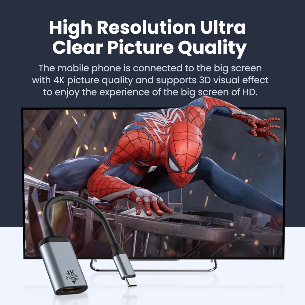 Cáp chuyển đổi USB C sang DP 4K 2K 60hz cho máy tính bảng/ điện thoại/ laptop