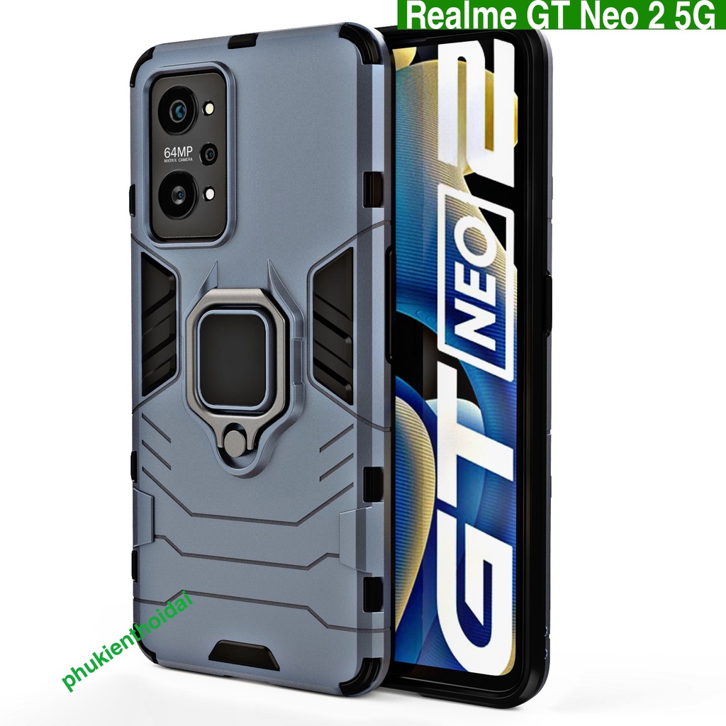 Ốp lưng Oppo Realme GT Neo 2 5G / Realme Q5 Pro / GT Neo 3 5G Iron Man Iring chống sốc giá đỡ xem phim siêu bền
