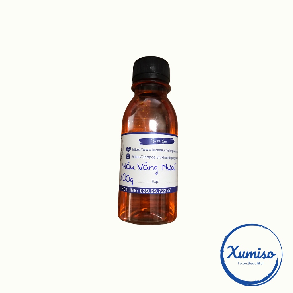 Màu vàng Nước - màu nước mỹ phẩm - nguyên liệu mỹ phẩm - Xumiso - 50G/100G