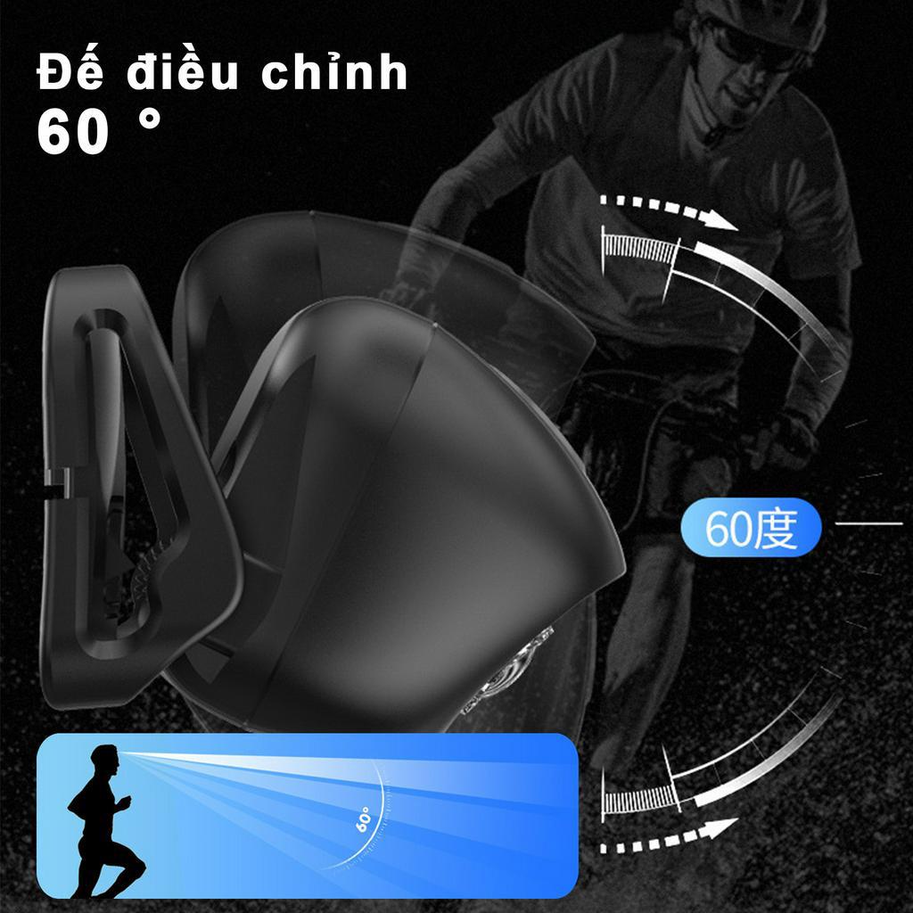 Đèn Pin  đội đầu siêu sáng cảm biến bằng tay,Đèn pha LED chống nước kèm sạc USB,đèn pin đội đầu siêu sáng pin trâu