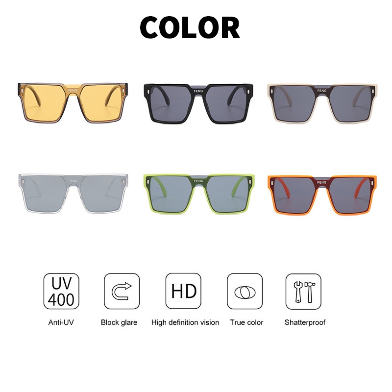 (KIQI-FASHION) COD Kính Mát Chống Tia Uv400 Thời Trang Hàn Quốc 2022 Dành Cho Nam Và Nữ