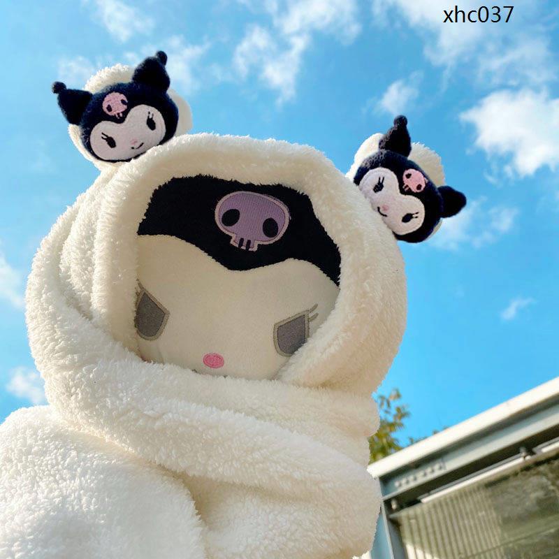 Sanrio Bộ Khăn Quàng Cổ Găng Tay + Mũ + Khăn Quàng Cổ Thiết Kế Dễ Thương Dành Cho Học Sinh