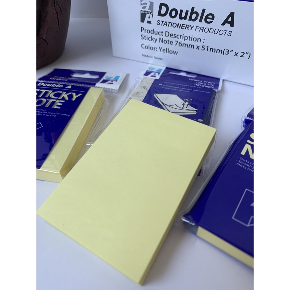 Giấy Nhớ Double 3x2 (100 tờ/tập) - Dùng Để Ghi, Liệt Kê, Theo Dõi Công Việc Dễ Dàng