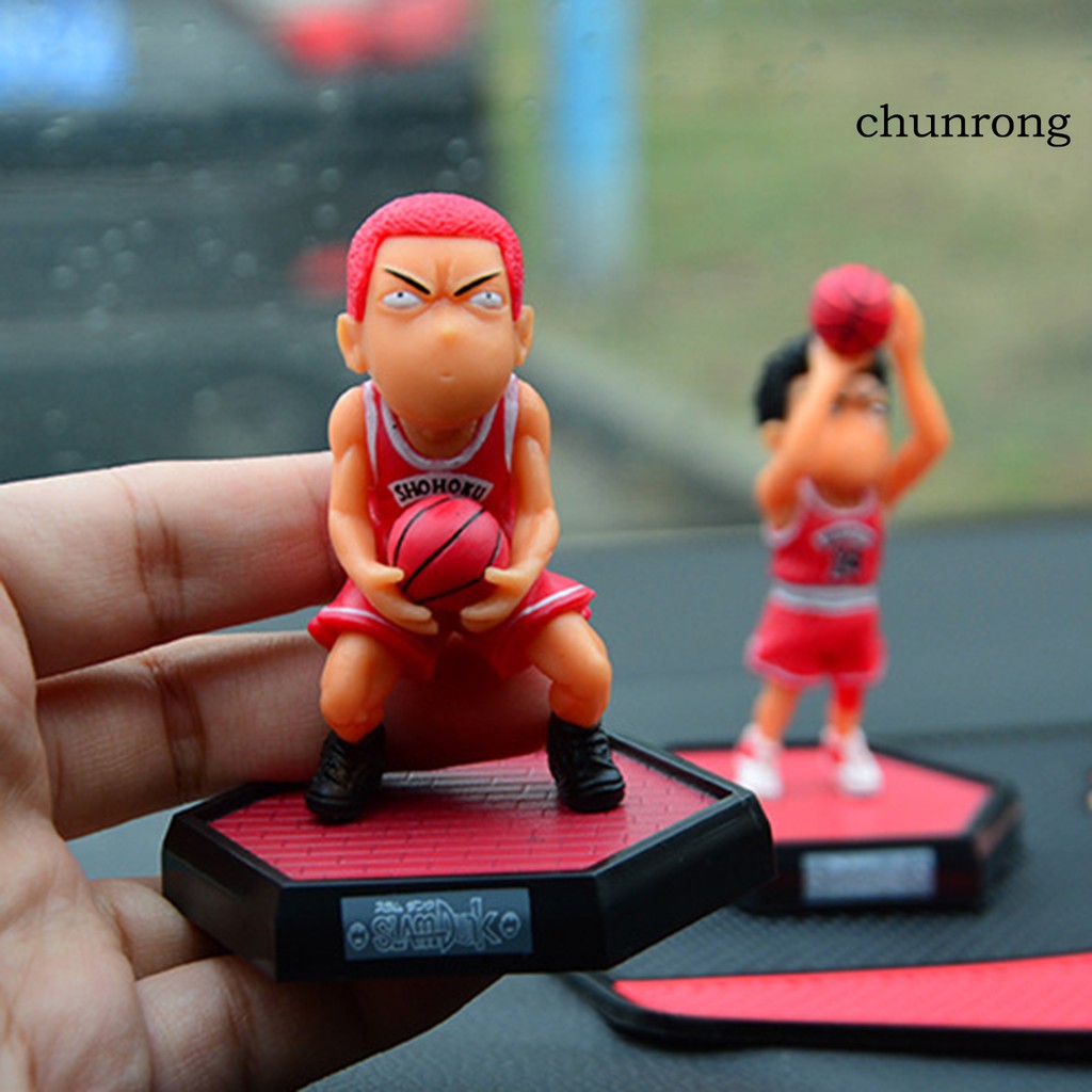CR+5Pcs Slam Dunk Anime Figure Hanamichi Sakuragi Kaede Rukawa Model Toys Ornaments