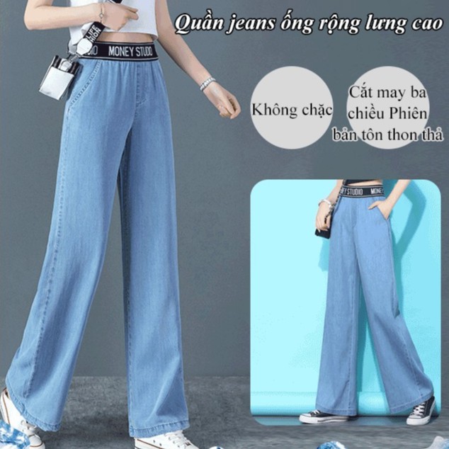 Quần Dài Lưng Cao Ống Rộng Thời Trang Dành Cho Nữ