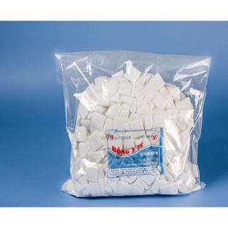 TÚI 100gr  BÔNG GÒN Y TẾ CẮT MIẾNG SẴN Gòn vuông BẢO THẠCH Gòn vuông cắt miếng (Bông miếng y tế) BẢO THẠCH 100gr