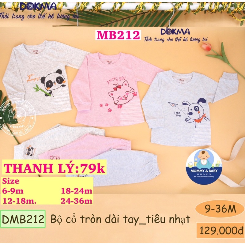 DMB212 Bộ cổ tròn dài tay dokma 6m>>36m