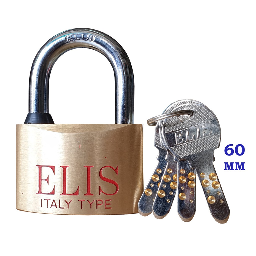 Ổ khóa cửa chất lượng cao ELIS CỠ LỚN 60MM gồm 4 chìa chất liệu thép không gỉ