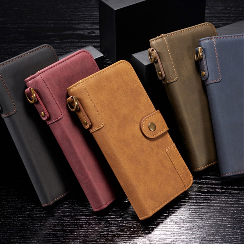 Bao da điện thoại PU có nắp lật và ngăn đựng thẻ cho IPhone 11 Pro X XS Max SE 2020 XR 6 6s 7 8 Plus | BigBuy360 - bigbuy360.vn