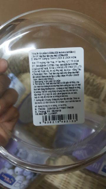 Thố thủy tinh Lock&Lock 650 ml
