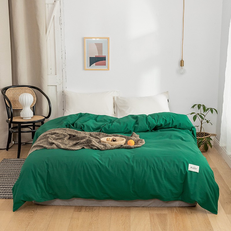 Bộ chăn ga gối cotton TiCi cao cấp KHÔNG BAI XÙ,  hàng nhập khẩu một màu - ( BO CHUN THEO YÊU CẦU) | BigBuy360 - bigbuy360.vn