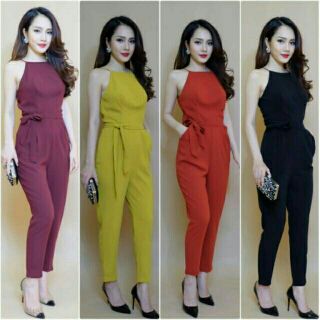 Jumpsuit thắt nơ eo thời trang, tôn dáng ❤