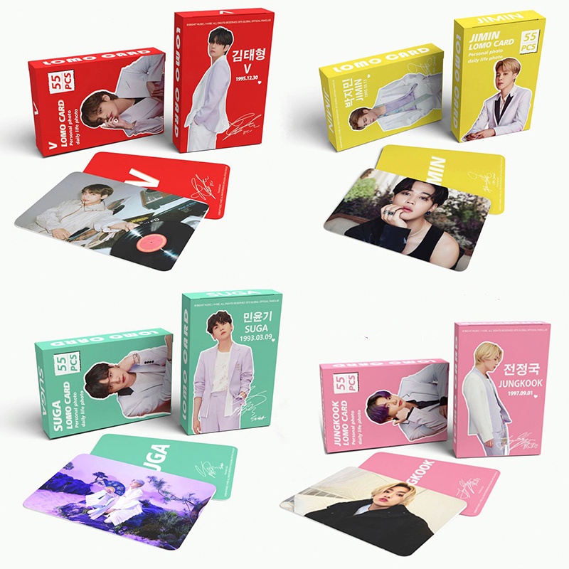 Hộp 54 Thẻ Hình LOMO Card Nhóm Nhạc BTS 2022