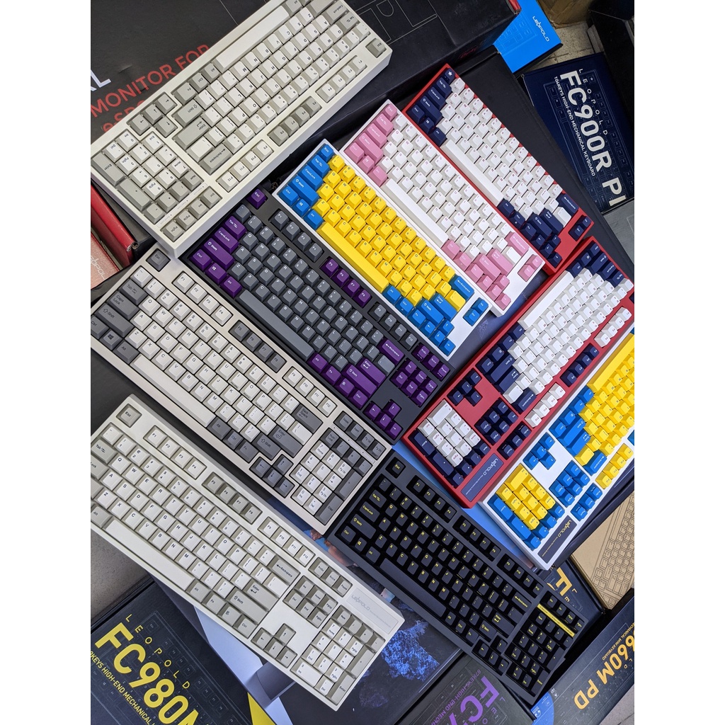 Bàn phím cơ không dây Leopold FC750BT PD White Dark Grey - Bluetooth 5.1 - USB-C - Hàng Chính Hãng