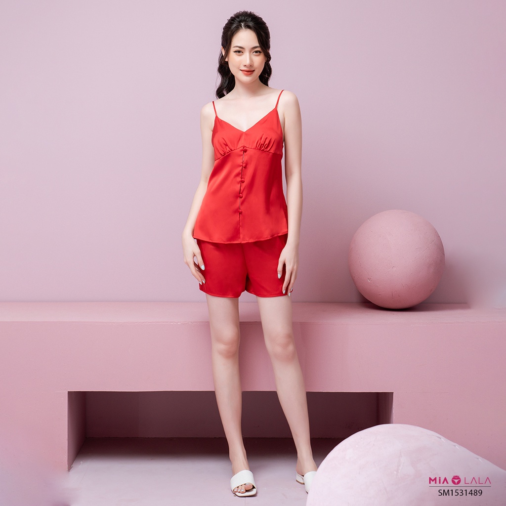 Bộ đồ mặc nhà lụa 2 dây Mialala SM1531489