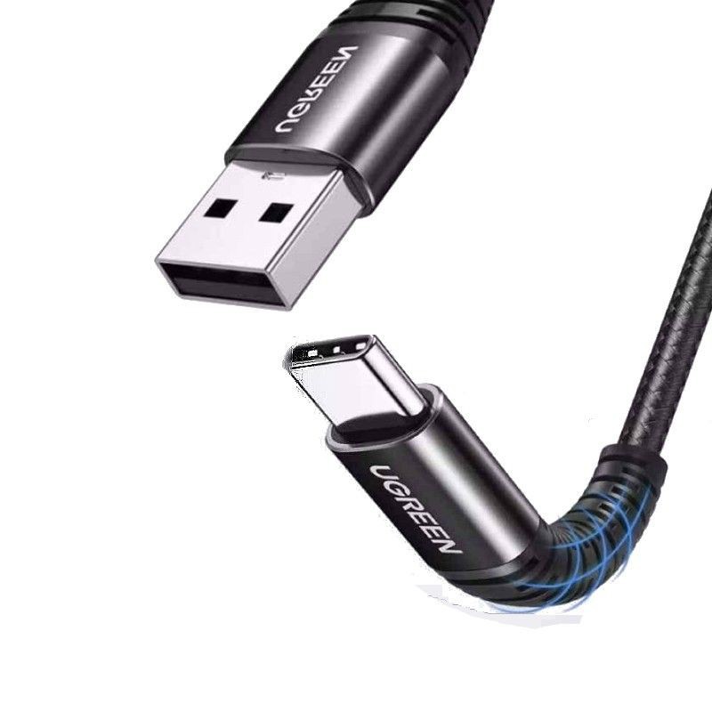 Cáp USB A ra Type C dây dù siêu bền đầu nhôm chống gãy 0.25M US301 Ugreen 70559 70560 70561